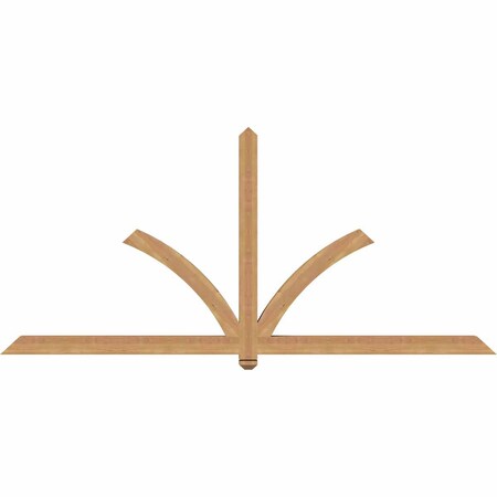 Ekena Millwork Redmond Smooth Timber Gable Bracket, Western Red Cedar, 96"W x 44"H x 3 1/2"D x 3 1/2"F, 11/12 Pitch GBW096X44X0404RED00SWR